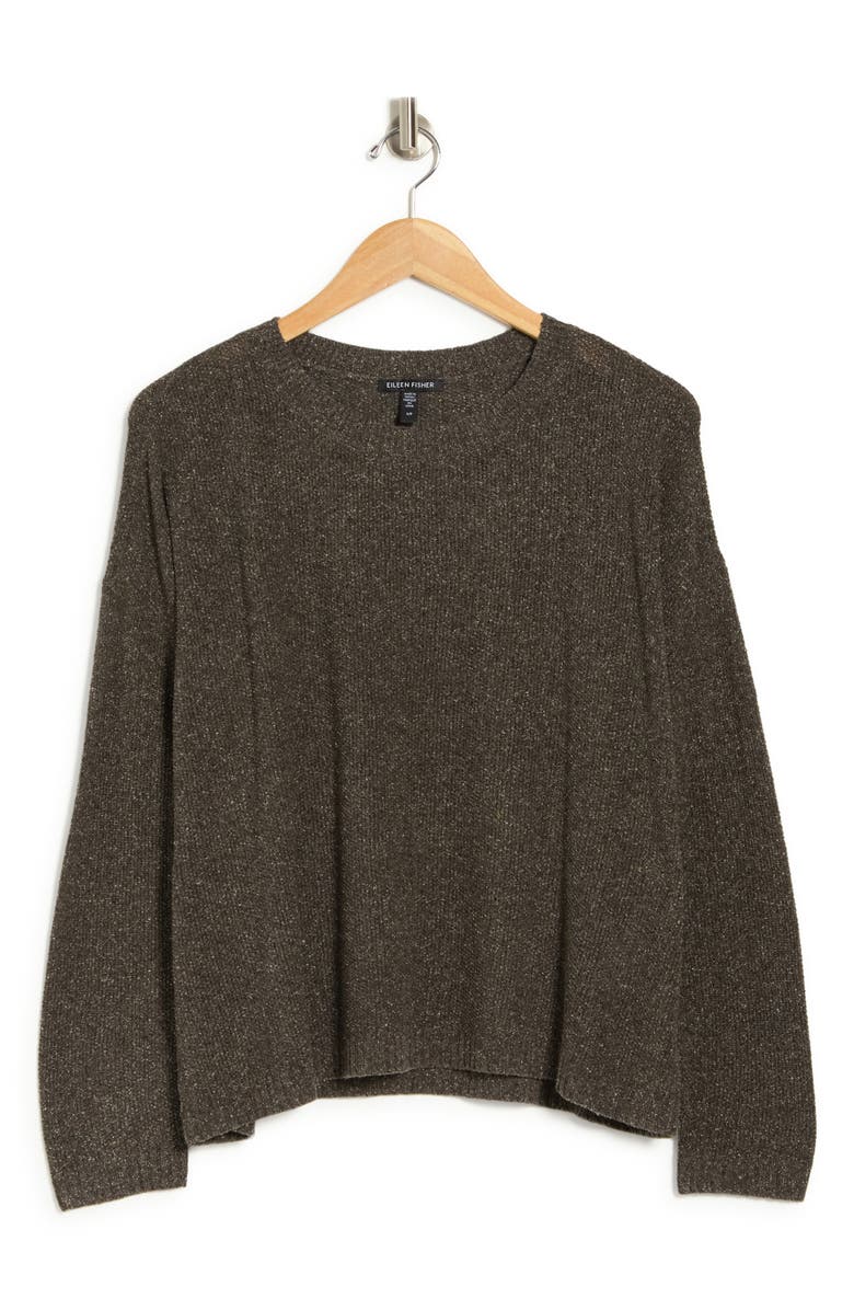 Eileen Fisher Silk V-Neck Long Sleeve Polo, Alternate, color, 