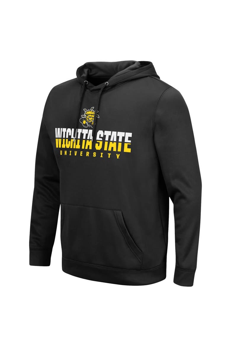 Men's Colosseum Black Wichita State Shockers Lantern Pullover Hoodie, Alternate, color, Black