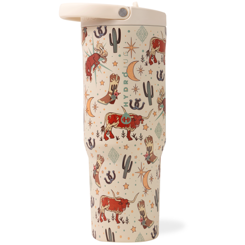 Sport Insulated Stainless Steel Water Bottle with Flip Straw and Swivel Handle for Gym & Outdoors