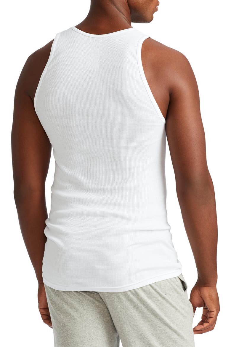3-Pack Cotton Rib Tank Undershirts, Alternate, color, WHITE/WHITE