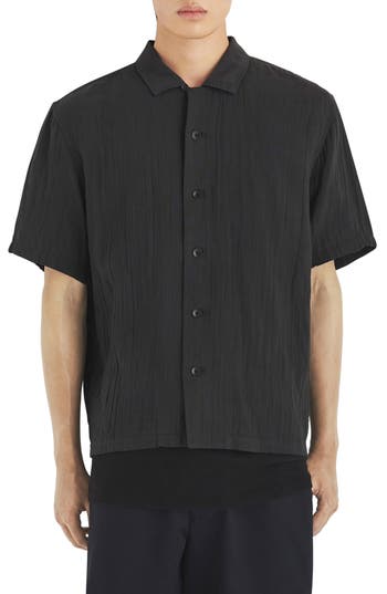 Rag & Bone Avery Cotton Short Sleeve Button-up Shirt In Phantom