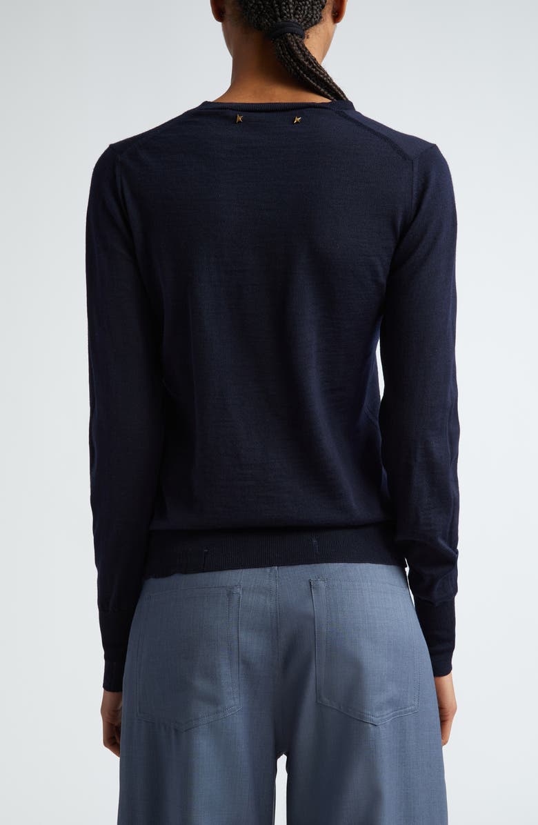 Golden Goose Virgin Wool Sweater, Alternate, color, Navy