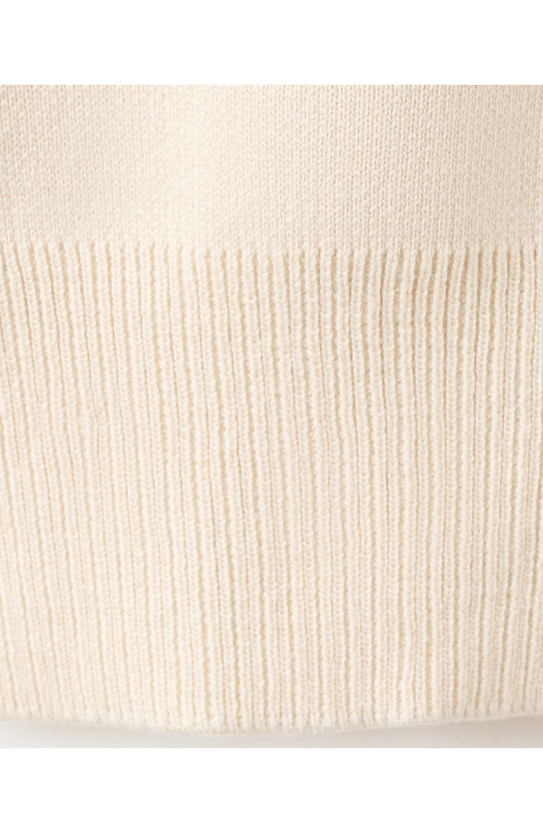 MANGO Short Sleeve One-Button Cardigan, Alternate, color, Ecru