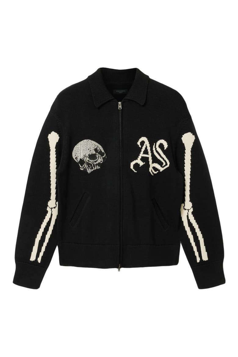 Adrian Zip Cardigan, Alternate, color, BLACK