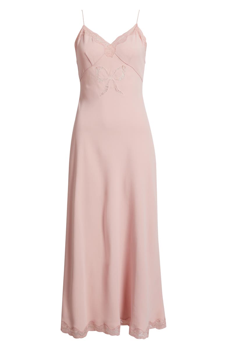 LoveShackFancy Manuela Lace Trim Slipdress, Alternate, color, Quartz Pink