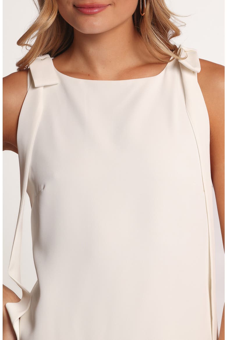 Floriana Bow Shoulder Shift Dress, Alternate, color, IVORY