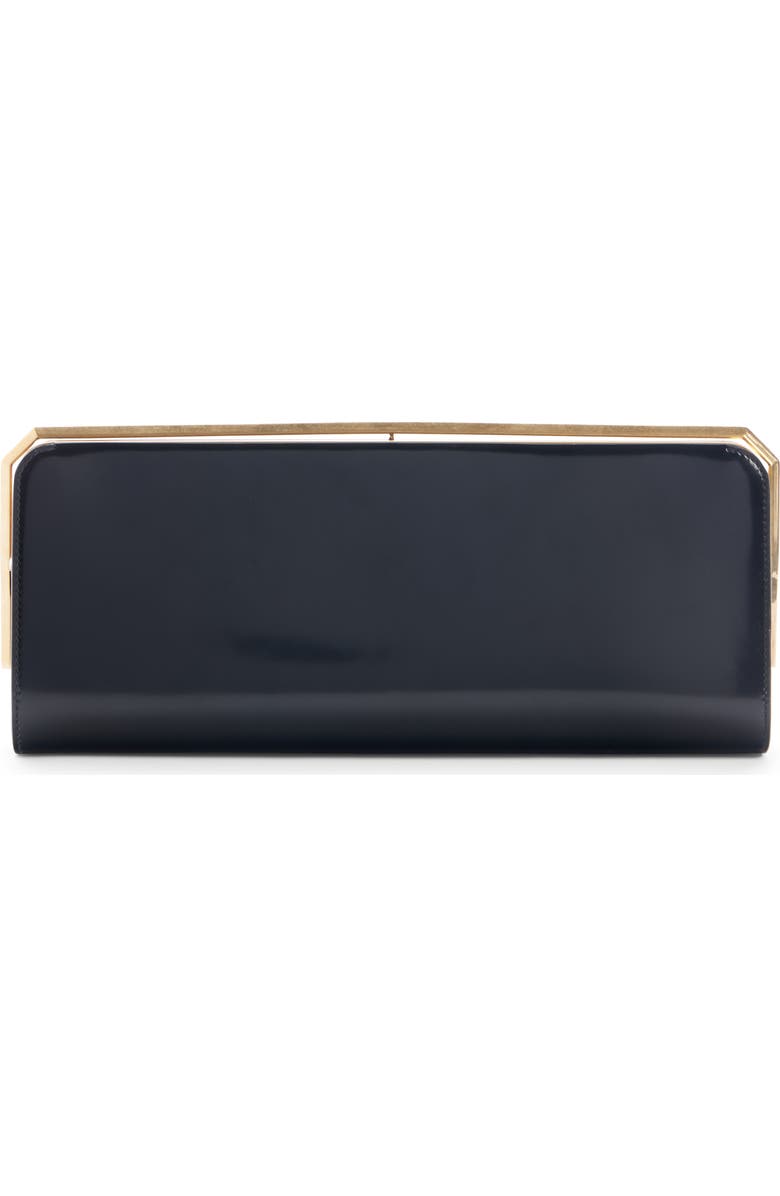 Saint Laurent SLP Patent Leather Frame Clutch, Alternate, color,