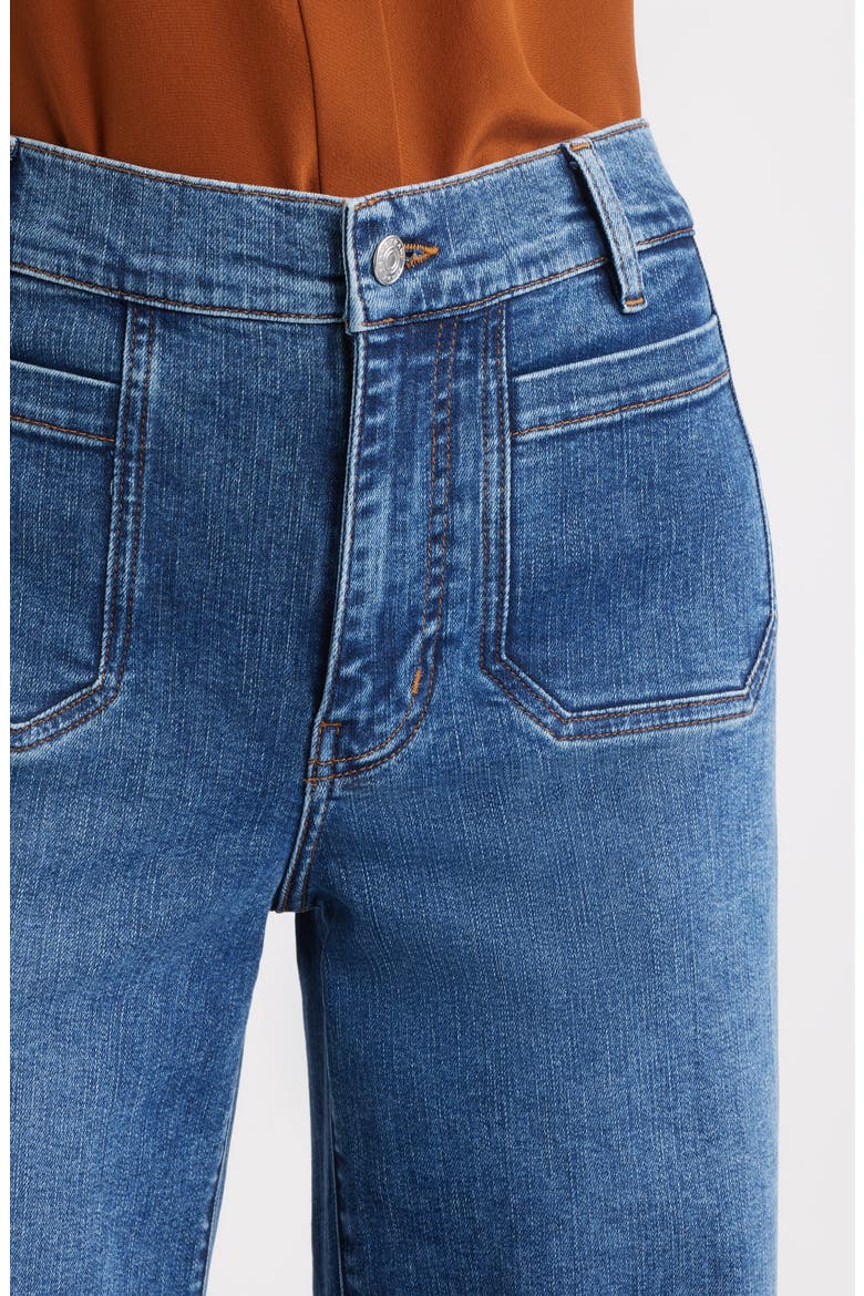 Le Slim Palazzo Patch Pocket High Waist Wide Leg Jeans, Alternate, color, ESTEEM