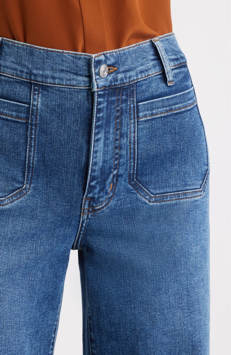 FRAME Le Slim Palazzo Patch Pocket High Waist Wide Leg Jeans, Alternate, color, Esteem