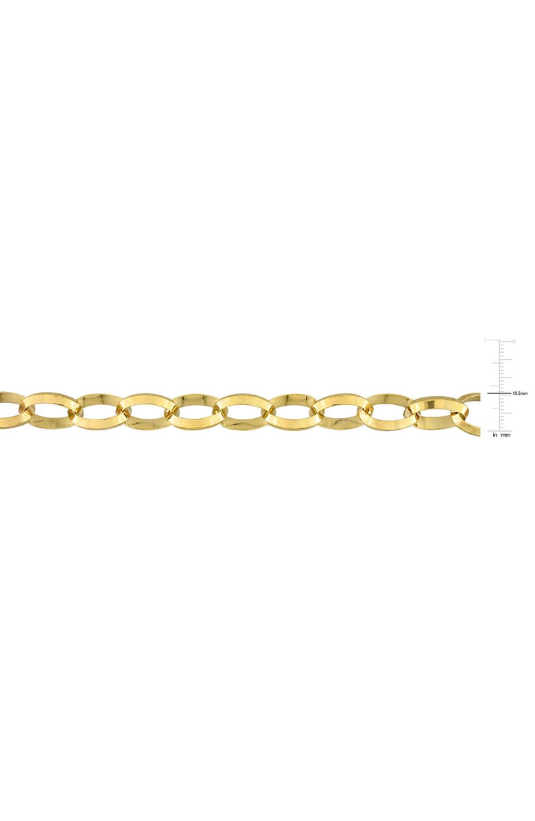 DELMAR Men's Rolo Link Chain Necklace, Alternate, color, Yellow