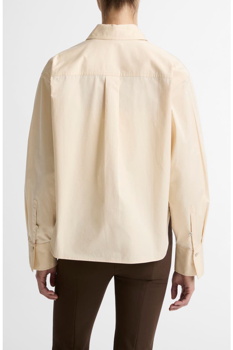 Crop Cotton Shirt, Alternate, color, ECRU