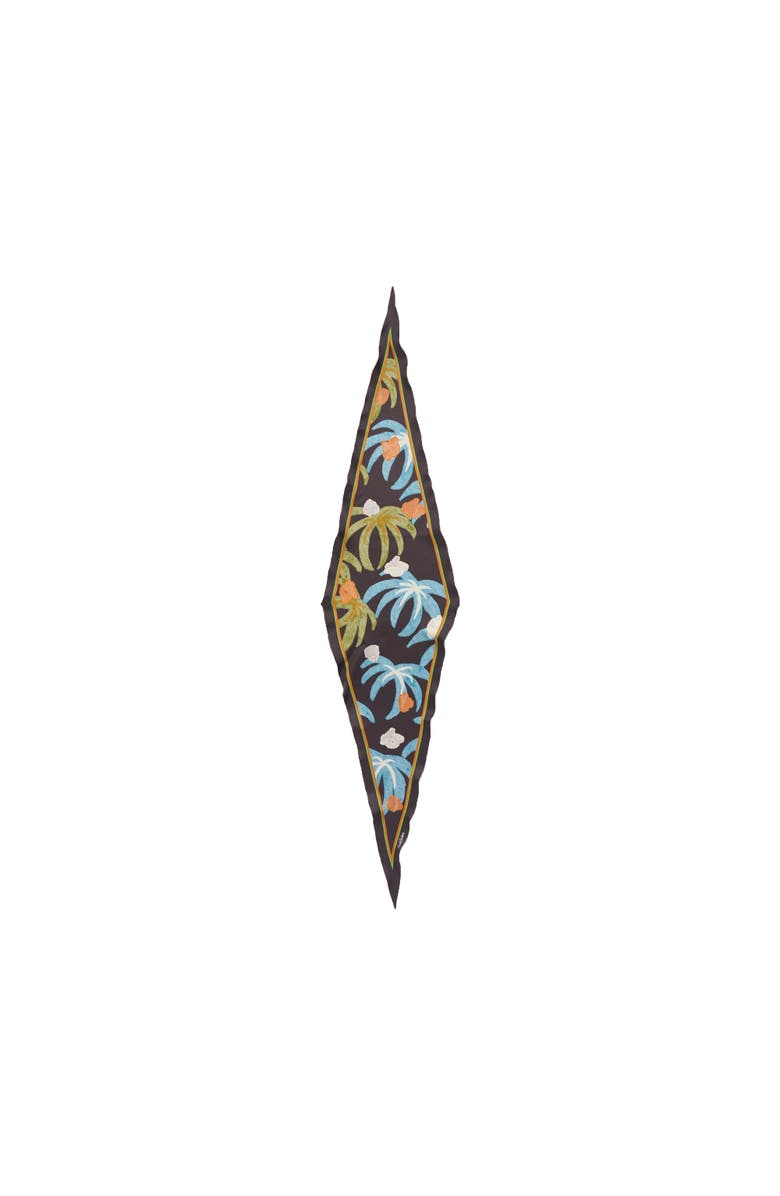 Lost Pattern "Ethereal Mirage" Silk Diamond Neckerchief, Alternate, color, Dark Brown