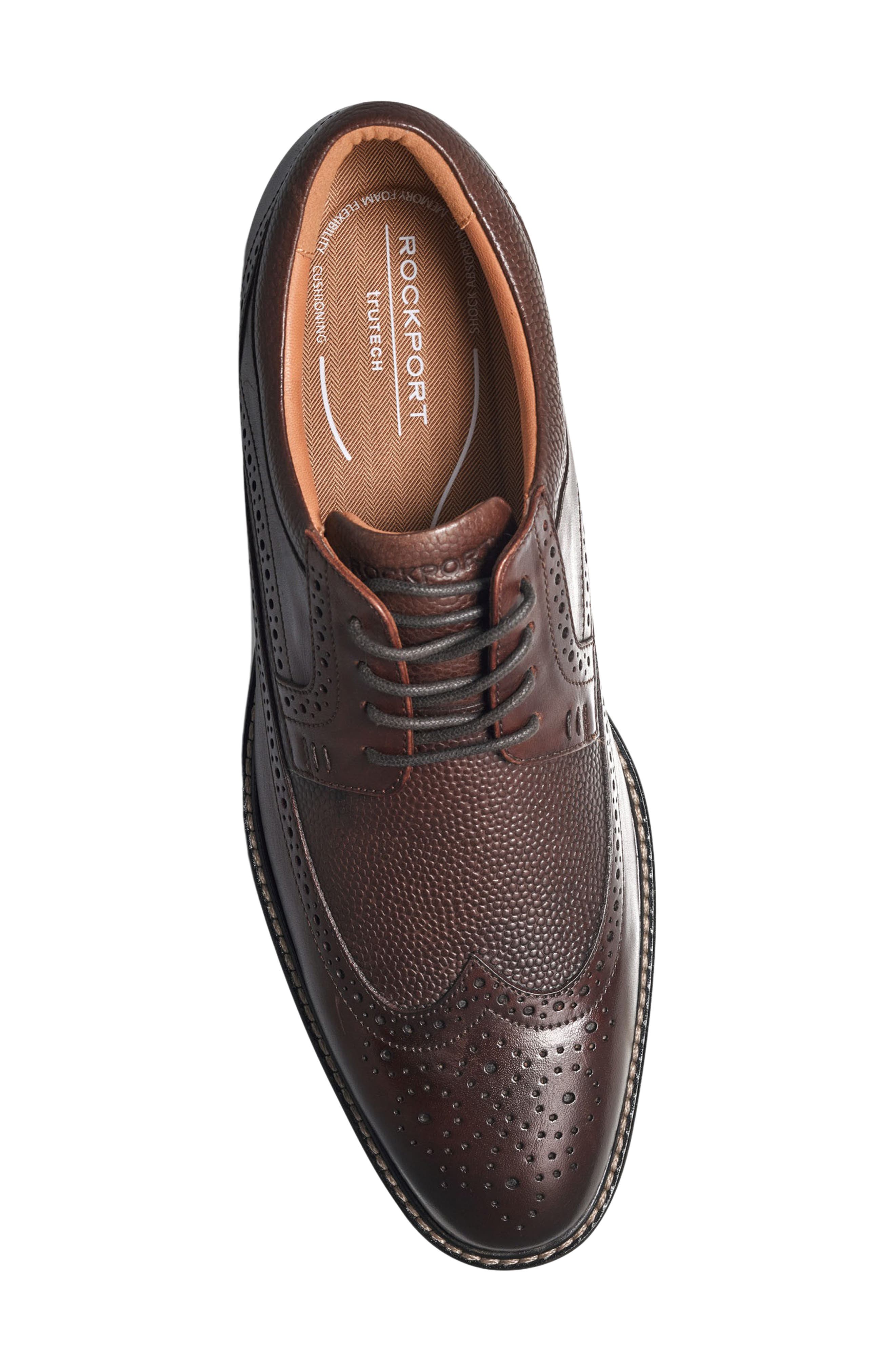 Rockport Fallo Wingtip Derby, Alternate, color, Dark Brown