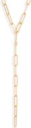 NORDSTROM RACK Textured Oval Link Y Necklace