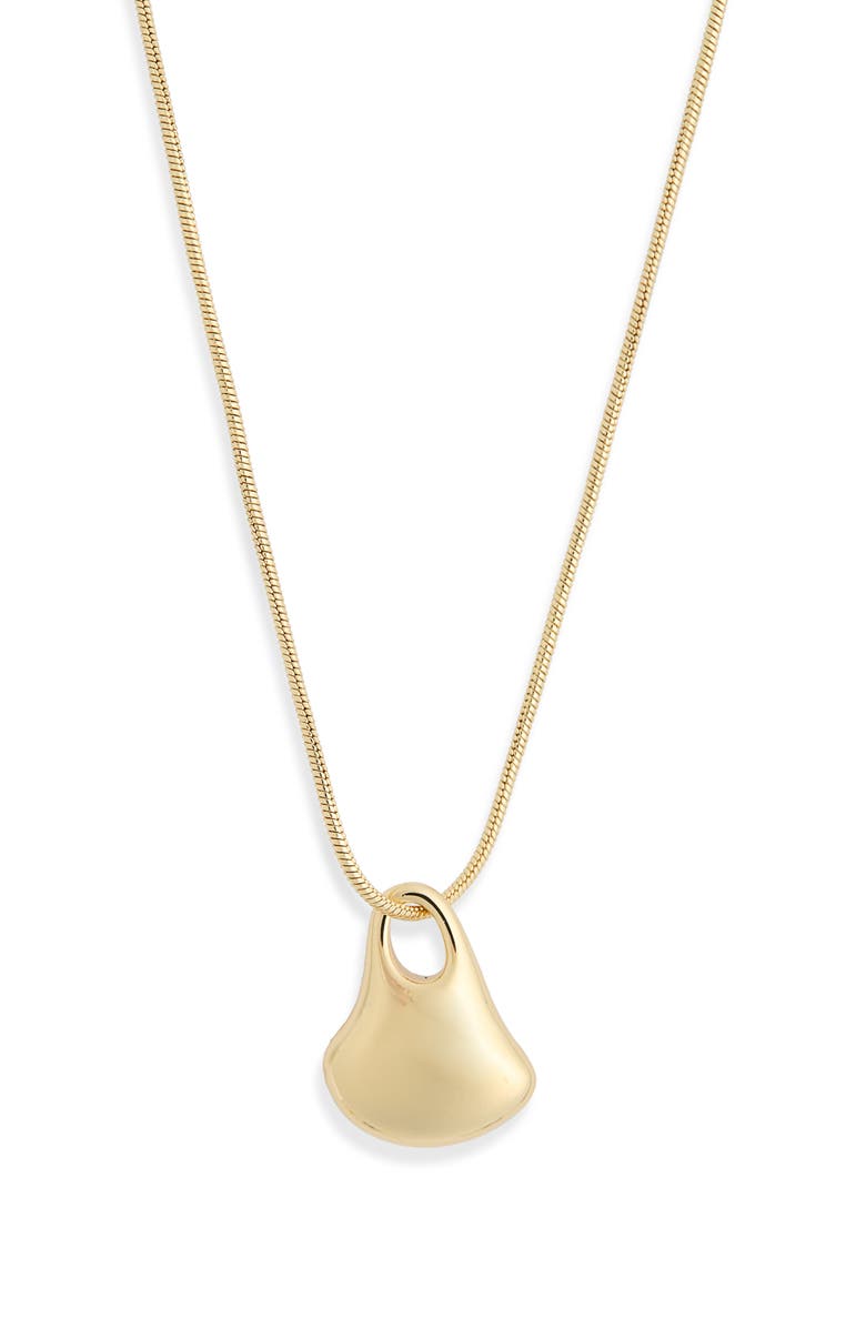 NORDSTROM RACK Demi Fine Molten Pendant Necklace, Main, color, Gold