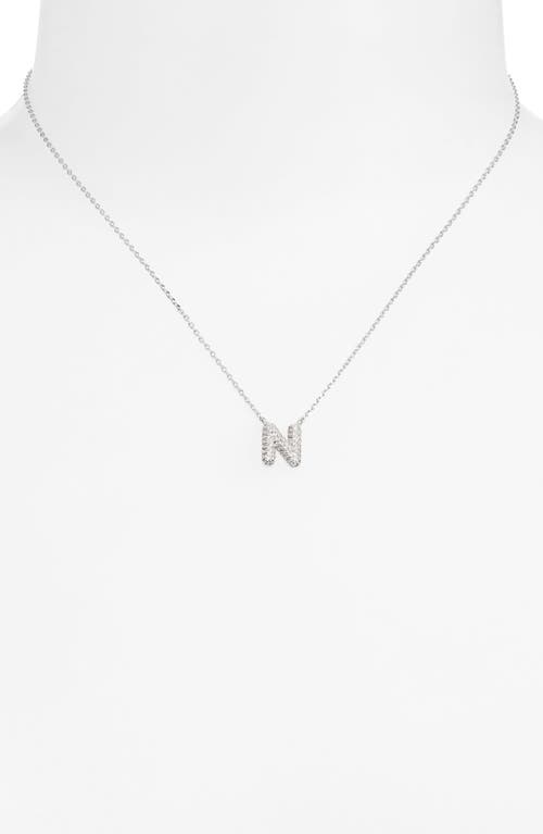 Leith Cubic Zirconia Initial Pendant Necklace