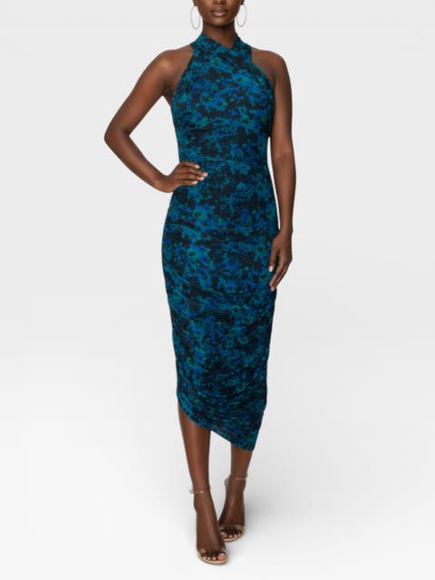 Lohan Ruched Asymmetrical Dress