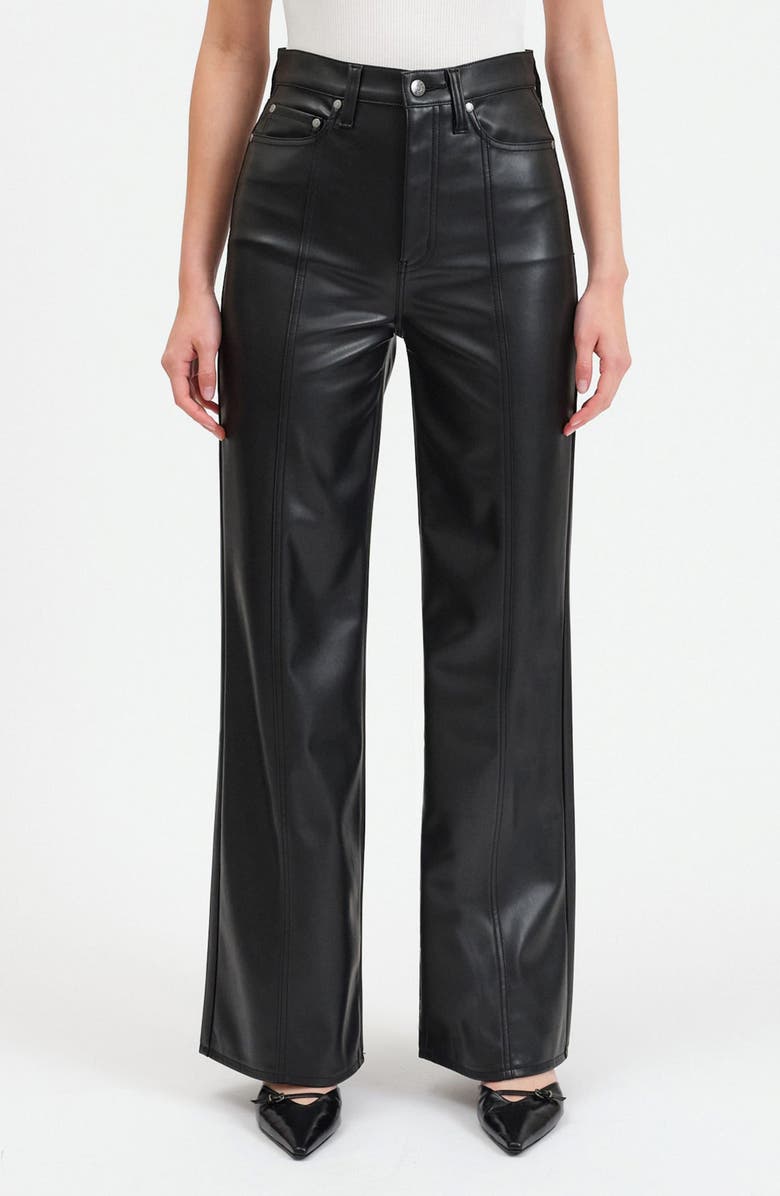 DAZE Far Out Faux Leather Wide Leg Pants, Main, color, Cinematic