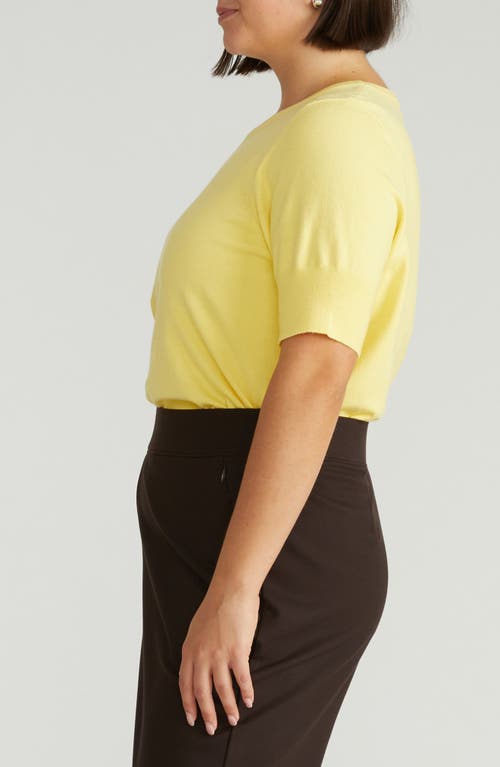 Universal Standard Rosie Short Sleeve Sweater In Yellow
