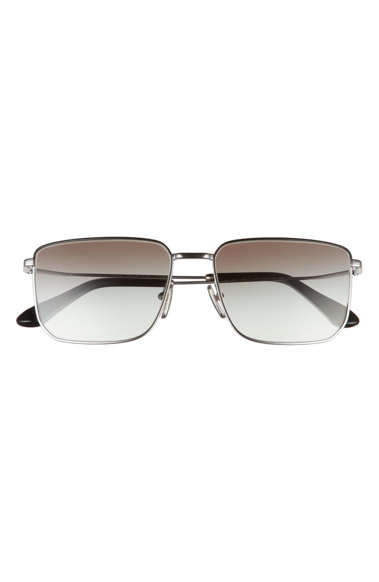 Prada 56mm Rectangular Sunglasses, Main, color, 