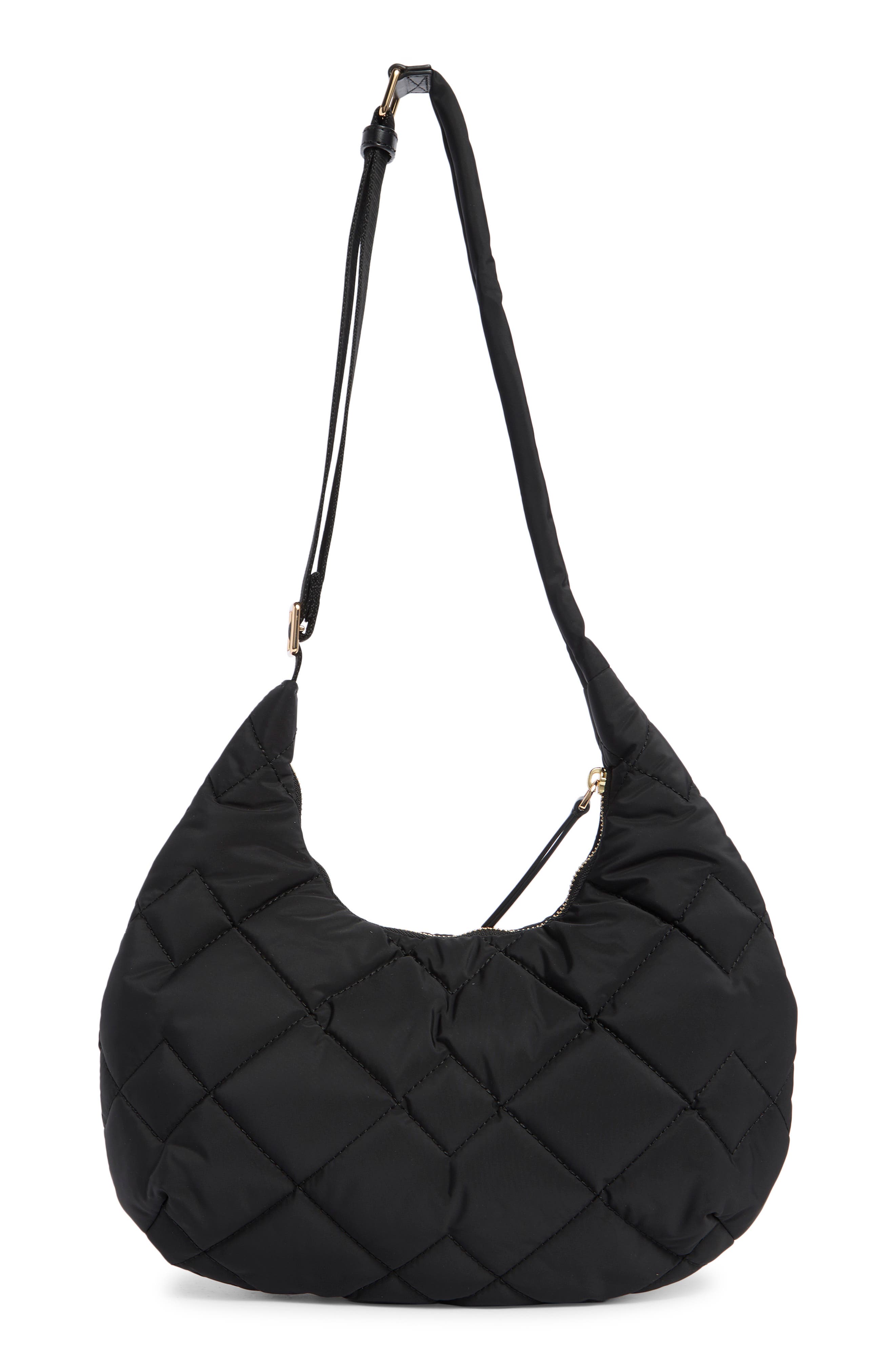 Marc Jacobs Quilted Nylon Shoulder Bag, Alternate, color, Black