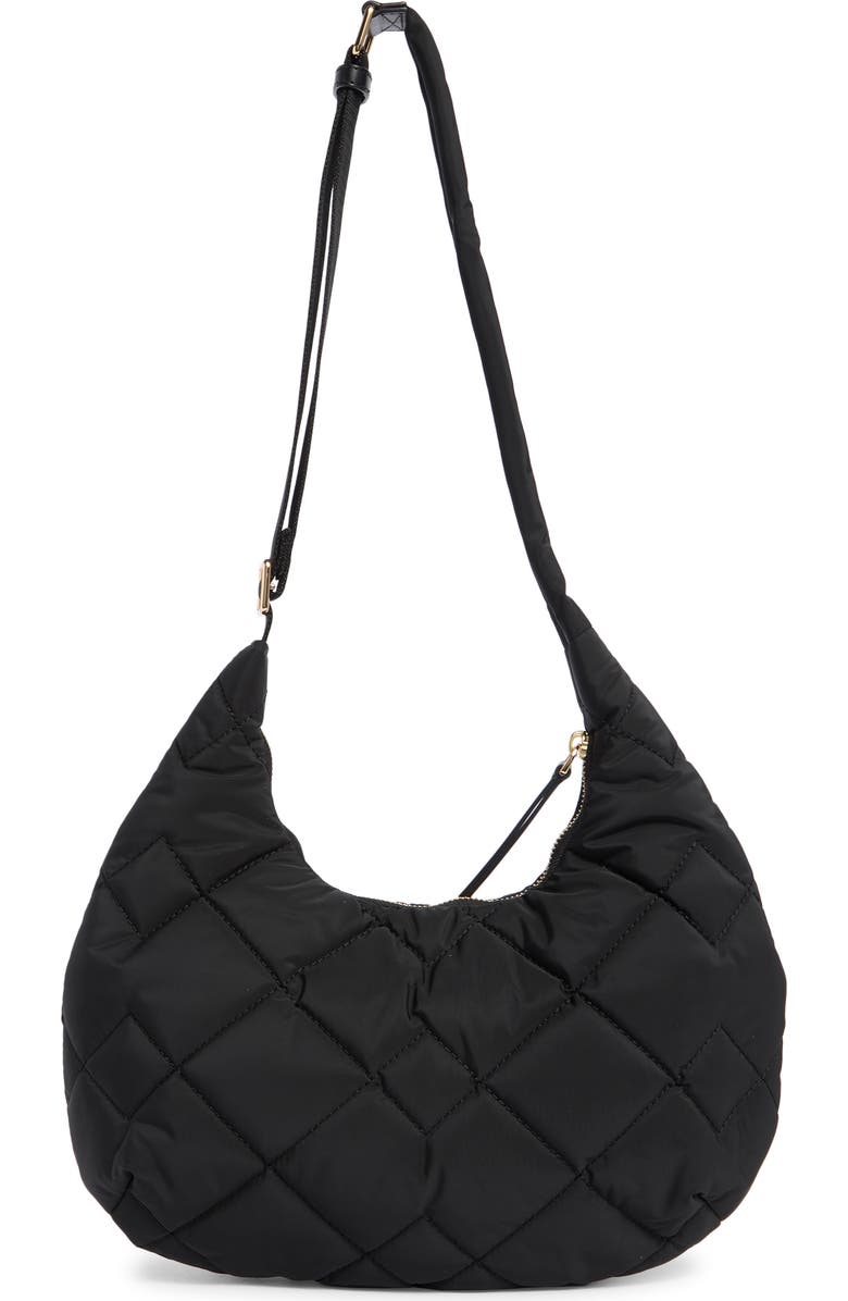 Marc Jacobs Quilted Nylon Shoulder Bag, Alternate, color, Black