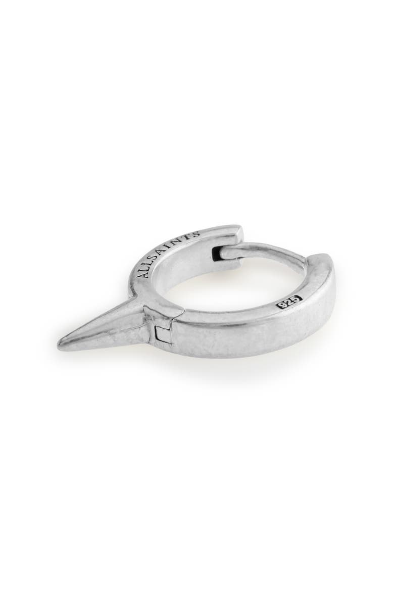 Men's Spike Huggie Hoop Earring, Alternate, color, WARM SILVER