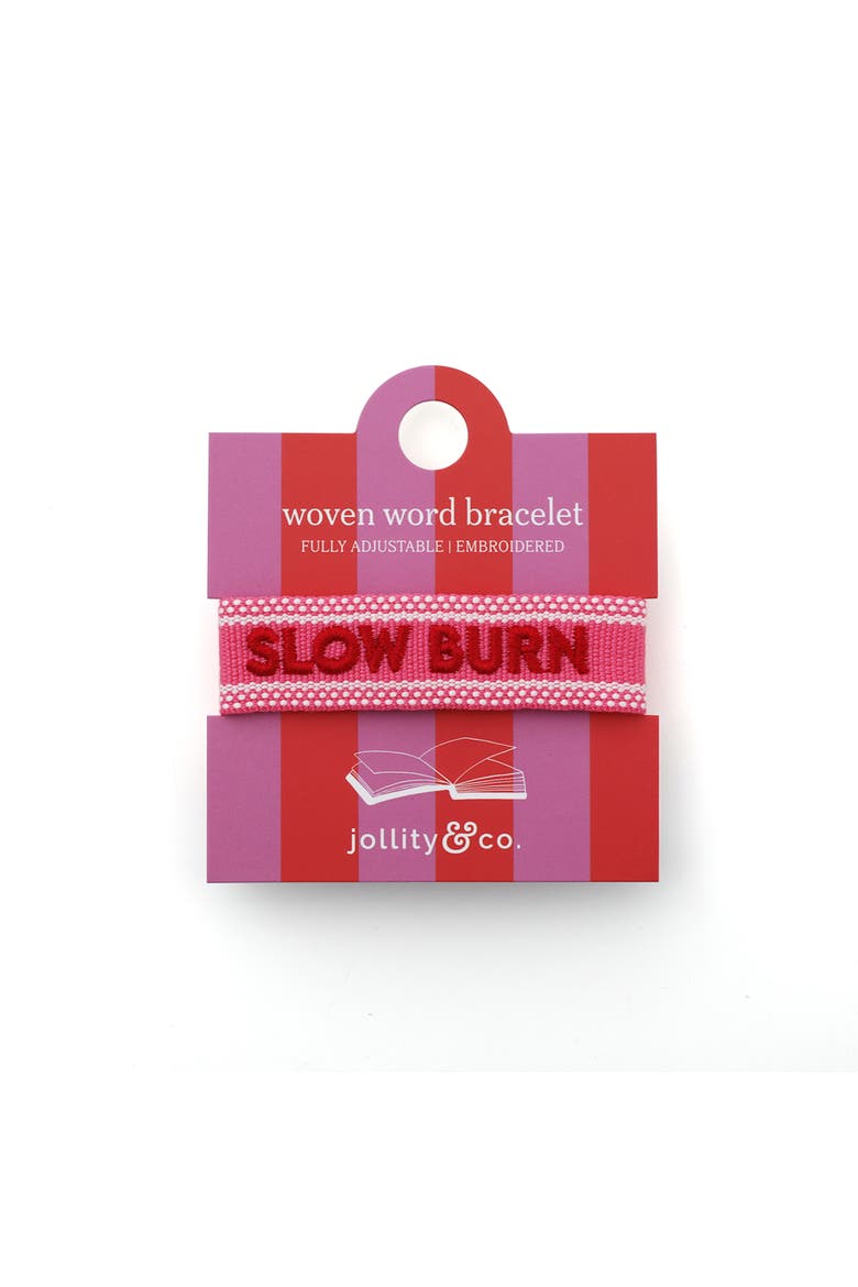 Book Club Themed Embroidered Bracelets - Choose from 8 Style Options, Alternate, color, Slow Burn