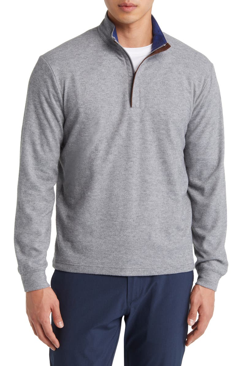 johnnie-O Emerson Flannel Half Zip Pullover, Main, color,