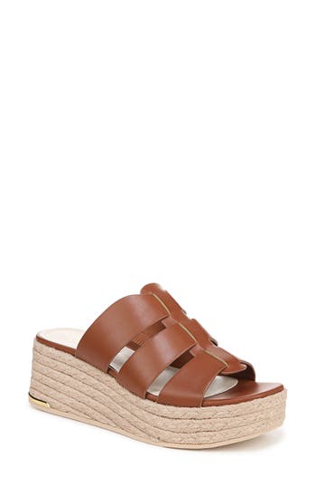 Franco Sarto Tevin Platform Wedge Sandal In Cognac