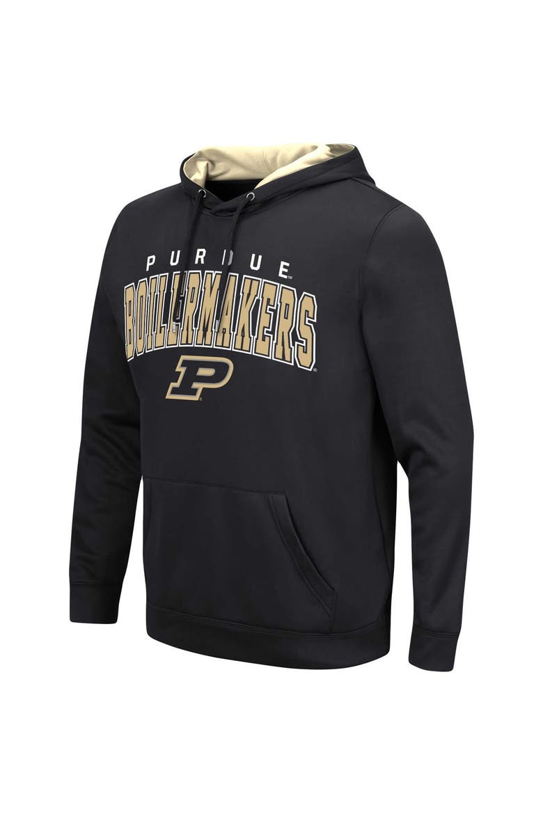 Men's Colosseum Black Purdue Boilermakers Resistance Pullover Hoodie, Alternate, color, Black