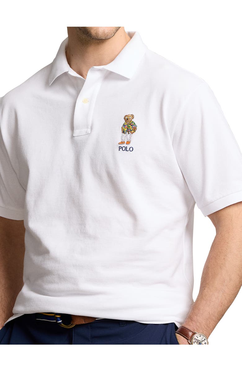 Polo Ralph Lauren Big & Tall Beach Club Bear Mesh Polo Shirt, Alternate, color, 