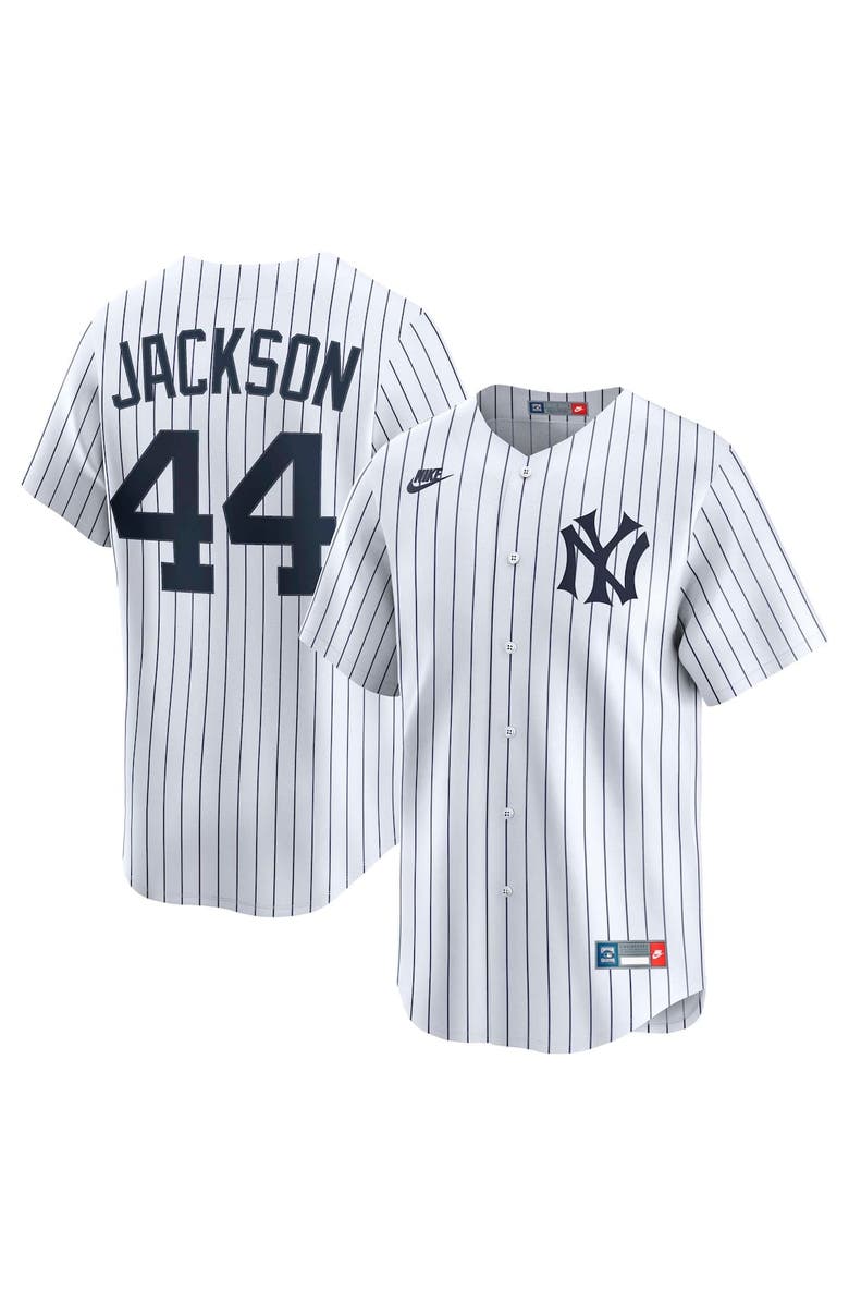 Nike Men's Nike Reggie Jackson White New York Yankees Throwback Cooperstown Collection Limited Jersey, Main, color, White