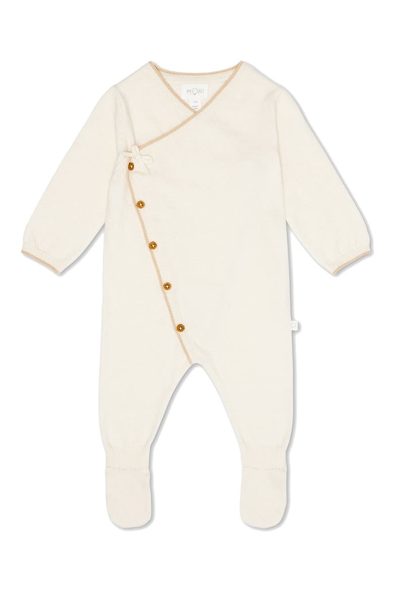 Footed Sweater Romper & Hat Set, Alternate, color, CREAM
