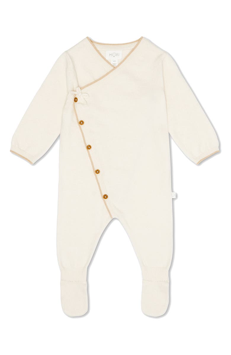 MORI Footed Sweater Romper & Hat Set, Alternate, color,