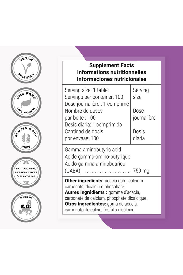 GABA 750mg per Day, Alternate, color, None