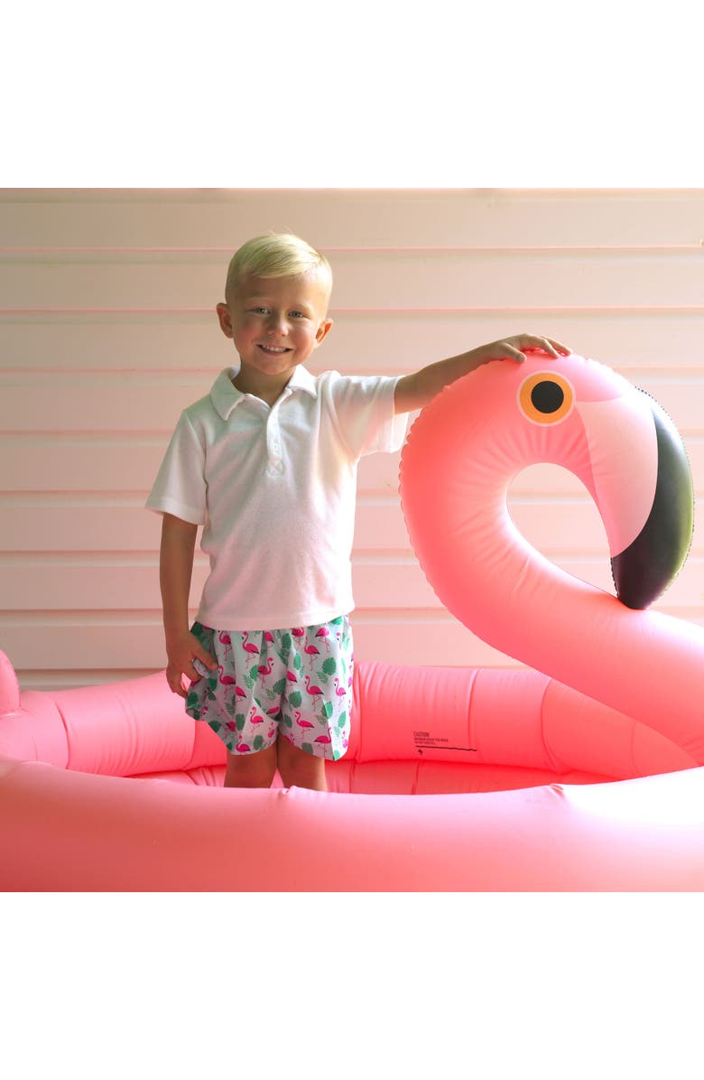 Rachel Riley Flamingo Swim Shorts, Alternate, color, Green