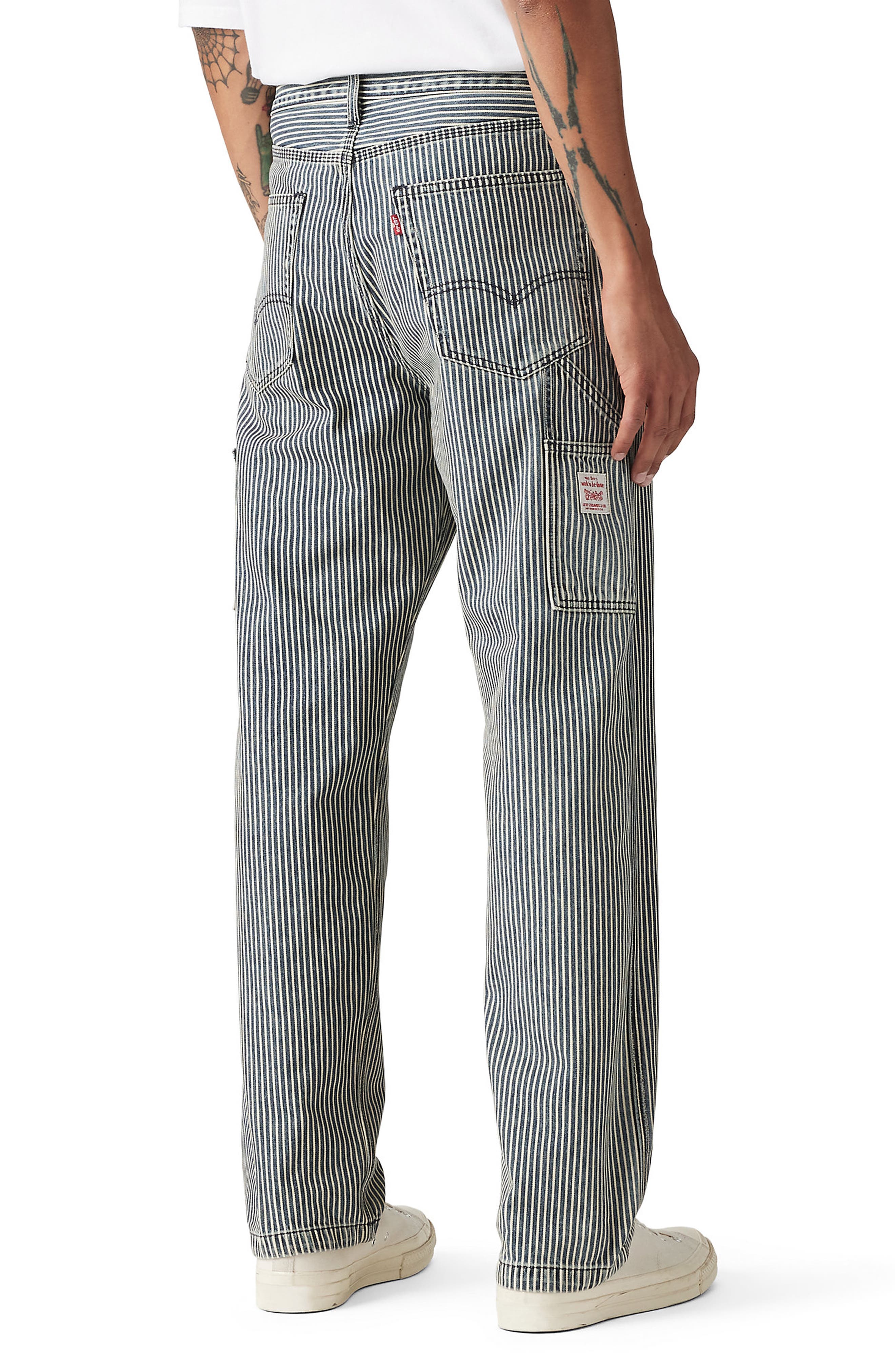 568 Stripe Loose Straight Leg Carpenter Jeans - image 2