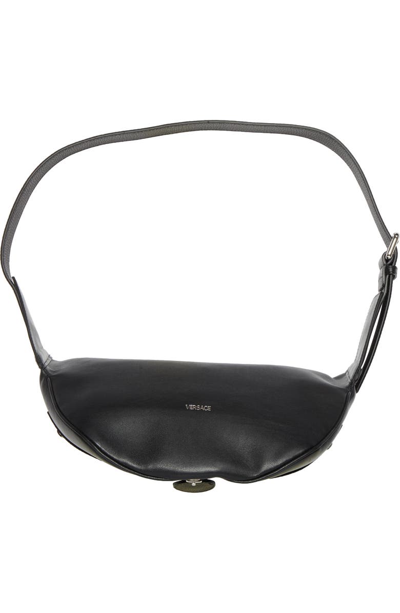 Versace Moto Leather Belt Bag, Alternate, color,