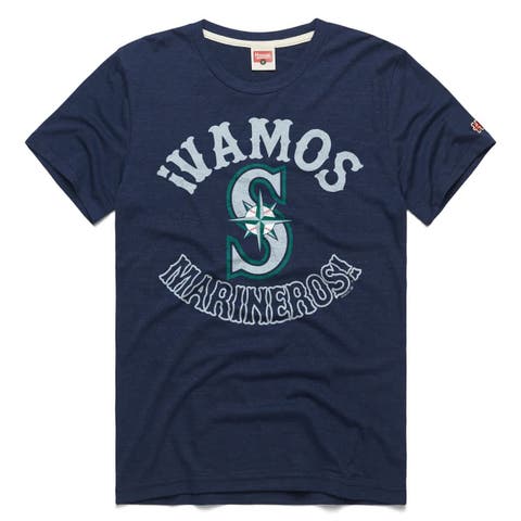 Men's Homage  Navy Seattle Mariners Vamos Tri-Blend T-Shirt