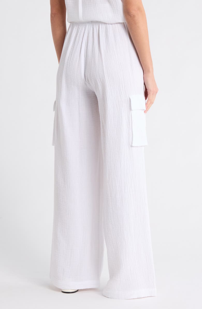 Splendid Cotton Gauze Cargo Pants, Alternate, color, White