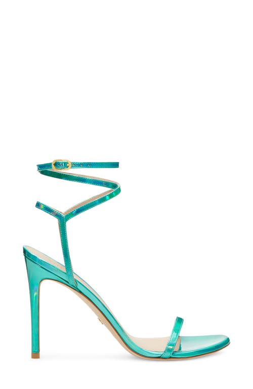 Stuart Weitzman Barelynude 100 Wrap Sandal In Esmeralda
