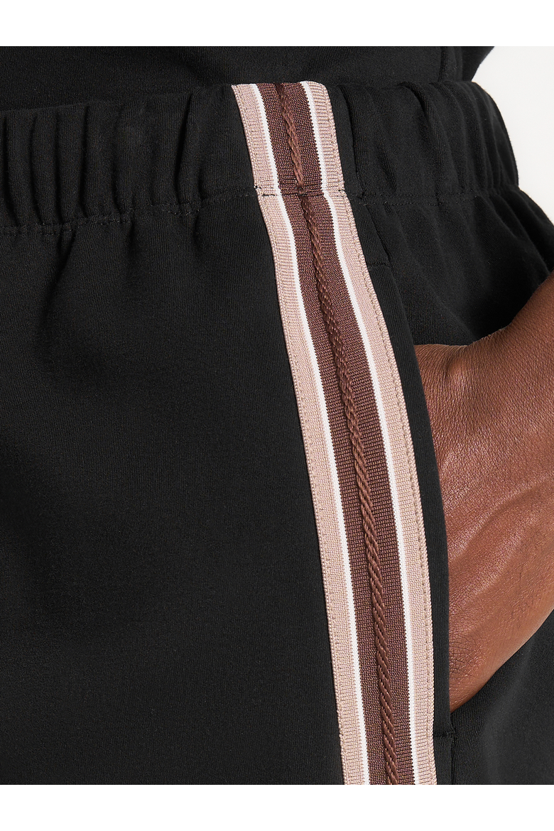 Taylor Taped Cotton Shorts, Alternate, color, Black