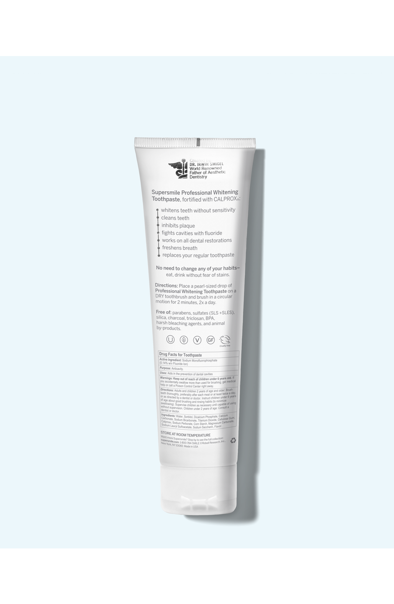 Supersmile Fluoride Free Professional Whitening Toothpaste - Icy Mint, Alternate, color, White