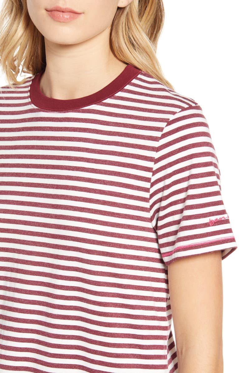 ban.do Stripe Midi T-Shirt Dress, Alternate, color,
