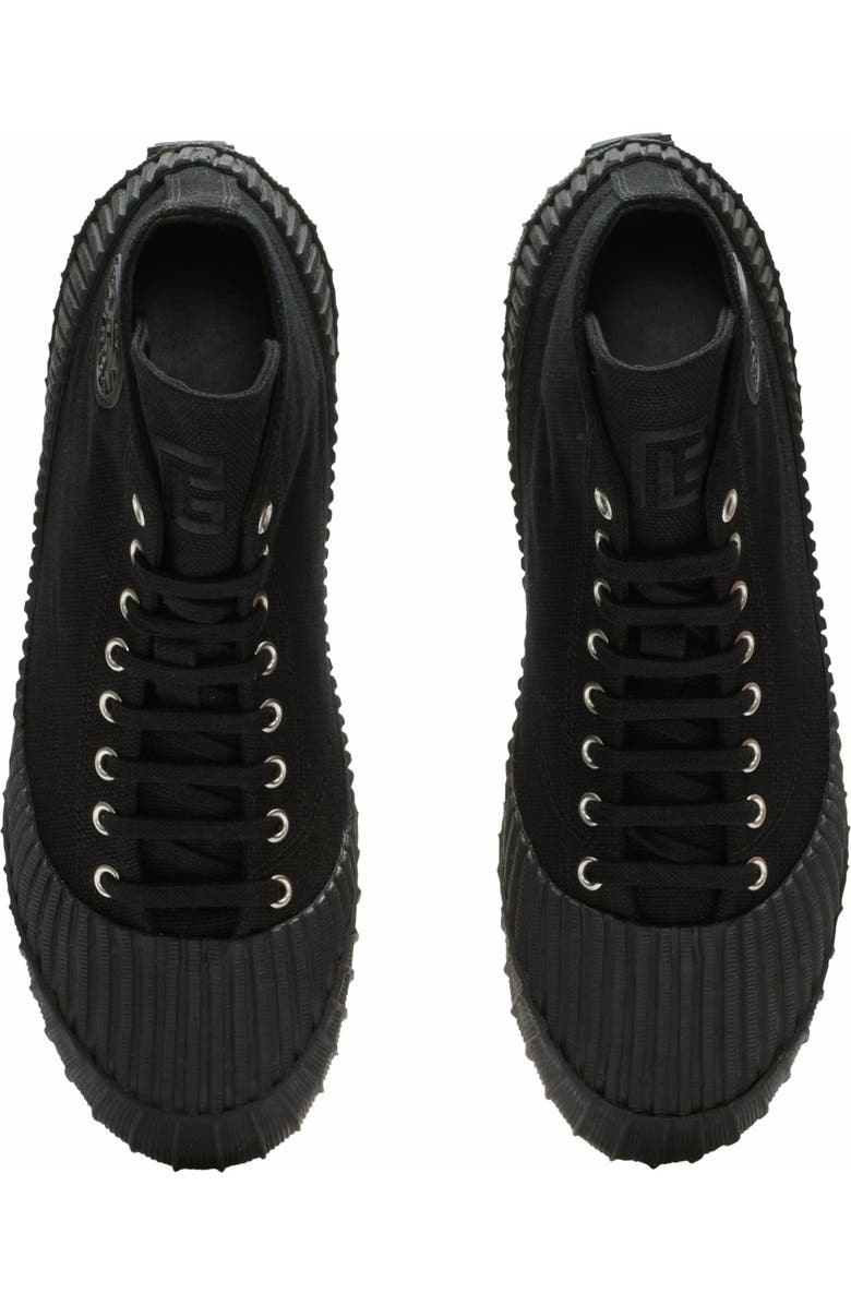 Balmain Riff Low Canvas Sneakers, Alternate, color, Black