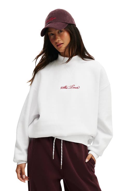 Women
s Active Plush Mock Neck Sweatshirt