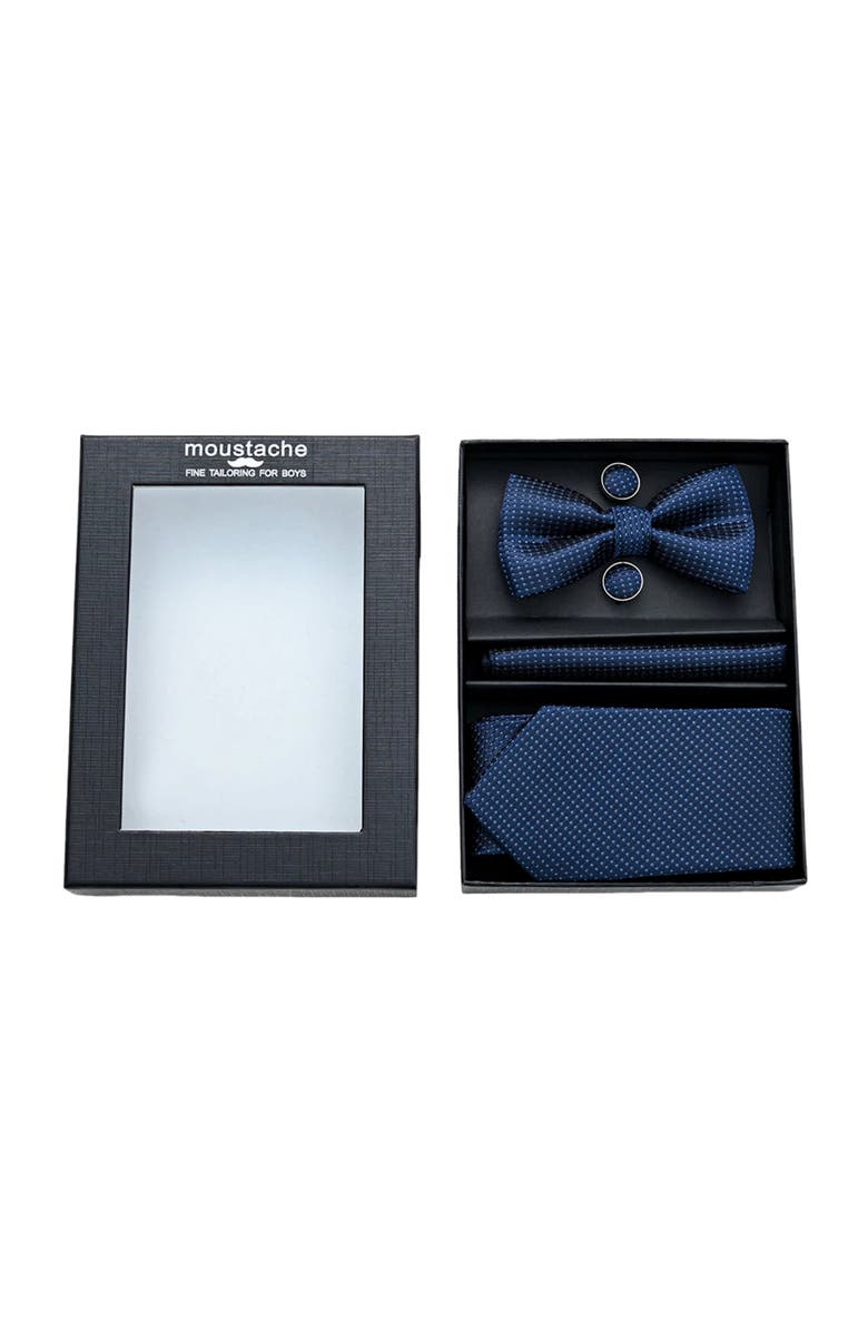 MOUSTACHE Dotted Tie Set, Main, color, Blue