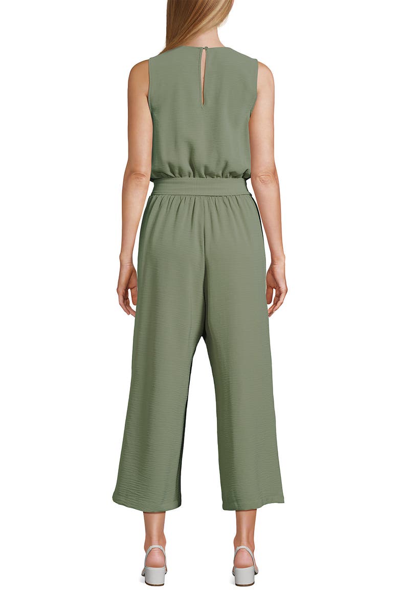 Sleeveless Creaseless Wrap Jumpsuit, Alternate, color, Sage