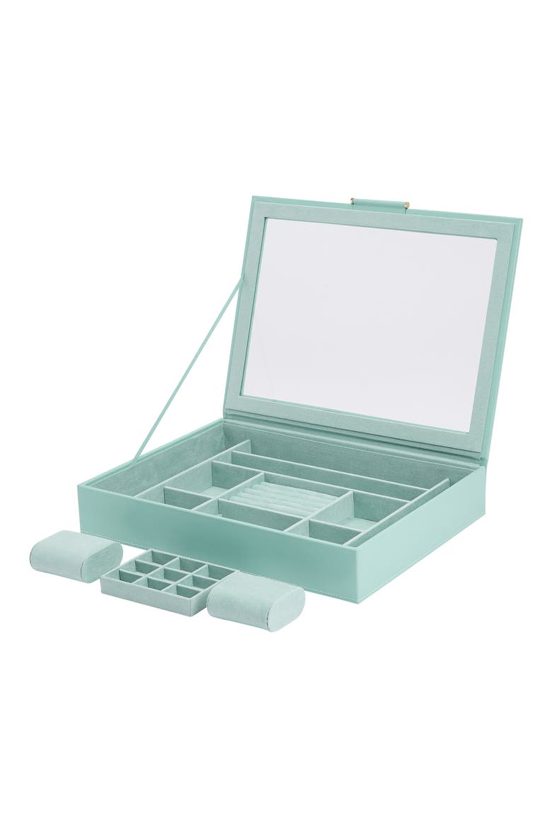 Sophia Jewelry Box with Window, Alternate, color, JADE